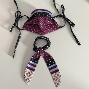 Homemade Cotton Face Mask & Matching Scrunchies